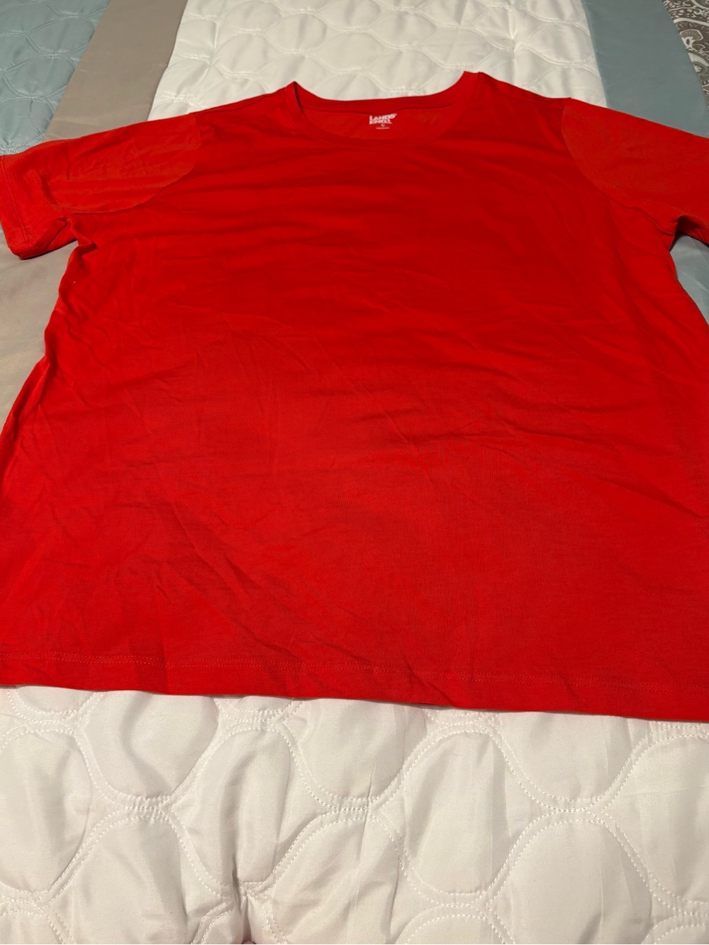 Lands’ End Red Crew Neck T-Shirt
